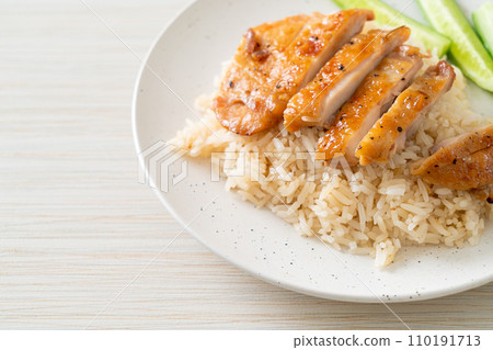 Grilled Chicken with Steamed Rice Grilled Chicken with Steamed Rice 110191713