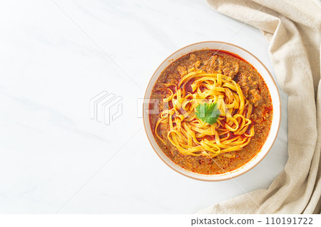 Spicy Chinese Yunnan Noodles Soup or Kwa Meng Spicy Chinese Yunnan Noodles Soup or Kwa Meng 110191722