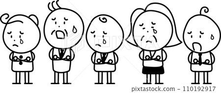 簡單的線條畫插圖集陷入困境的人 110192917