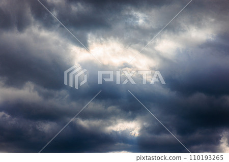 Cloudy sky Cloudy sky with bad weather 110193265