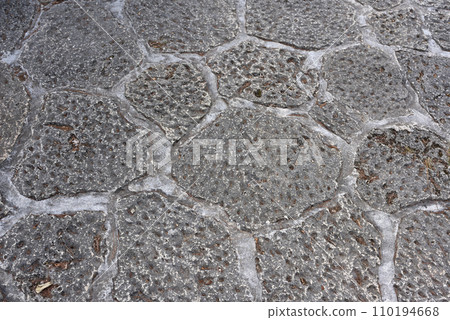 Limestone at Ishidatami Dori, Kinjo Town, Naha City, Okinawa Prefecture Limestone at Ishidatami Dori, Kinjo Town, Naha City, Okinawa Prefecture 110194668