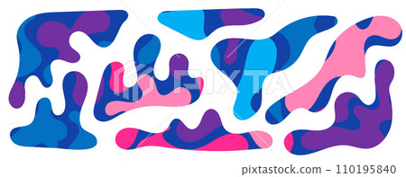 Freeform blob shapes. Abstracts amoeba shapes, freeform organic elements. 110195840