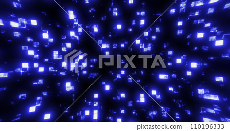 Blue energy glowing blocks digital futuristic squares computer bright background Blue energy glowing blocks digital futuristic squares computer bright background 110196333