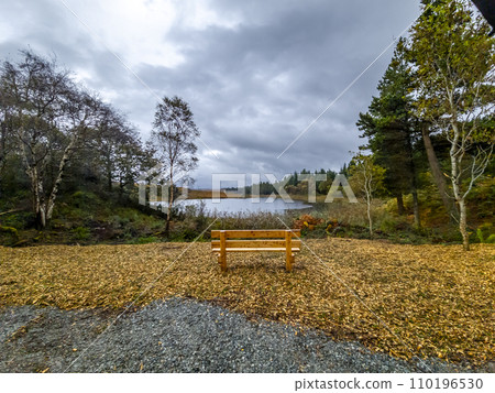 View of the beautiful Lake Namanlagh close to Bonny Glen in County Donegal - Ireland. 110196530