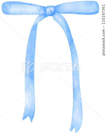 Blue Coquette bow watercolor Blue Coquette bow watercolor 110197361