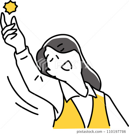 Career woman snapping her fingers 110197786