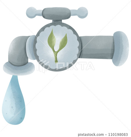 faucet painting 110198083