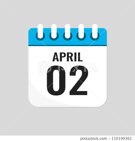 Icon page calendar day - 2 April 110199362