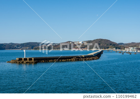 Beautiful scenery of Ushimado and Maejima in Setouchi City, Okayama Prefecture, Japan 110199462