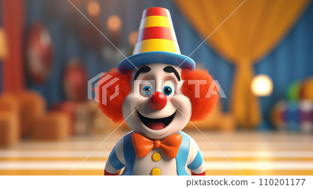 卡通小丑插画图片 110201177