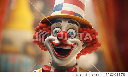 卡通小丑插画图片 110201178