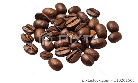 Coffee beans on the transparent background 110201505