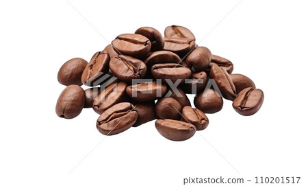 Coffee beans on the transparent background 110201517
