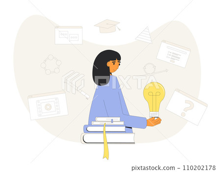 Instructional designer creating curricula or learning materials. Instructional designer creating curricula or learning materials. 110202178