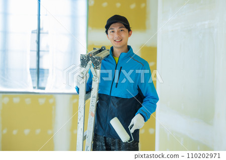 A young man working in the interior design industry A young man working in the interior design industry 110202971