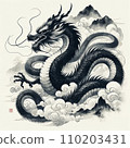 水墨畫龍畫（AI生成影像） 110203431