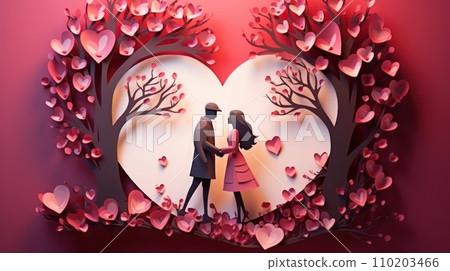 Papercraft valentine's day moment of love Papercraft valentine's day moment of love 110203466