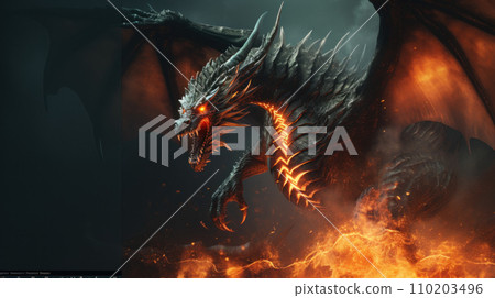 A dragon that embodies the forces of nature 110203496