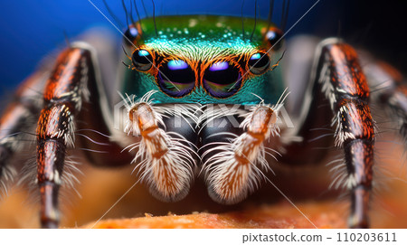 Spider macro photography extreme close-up Spider macro photography extreme close-up 110203611