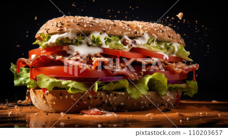 A sandwich full of fillings A sandwich full of fillings 110203657