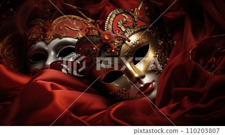 Venetian masks red toner Venetian masks red toner 110203807