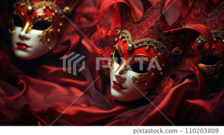 Venetian masks red toner Venetian masks red toner 110203809