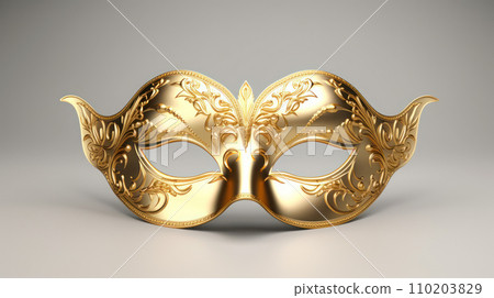 Golden Carnival mask on the isolated background 110203829