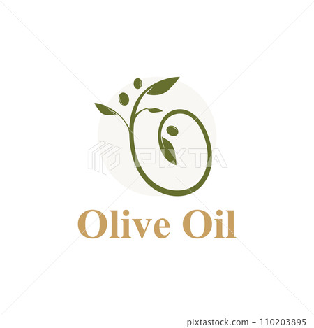 Vector Olive Oil Logo Template 110203895