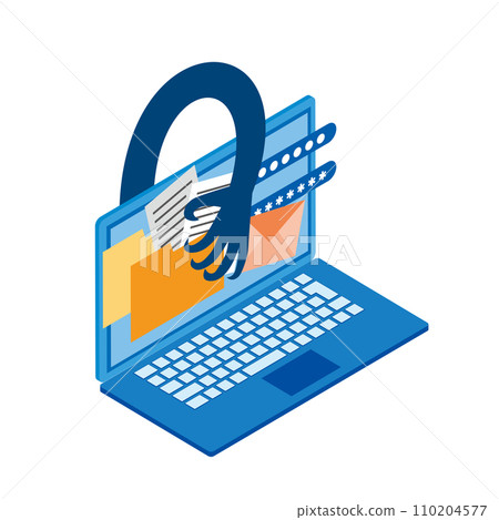 網路風險圖像插圖 110204577