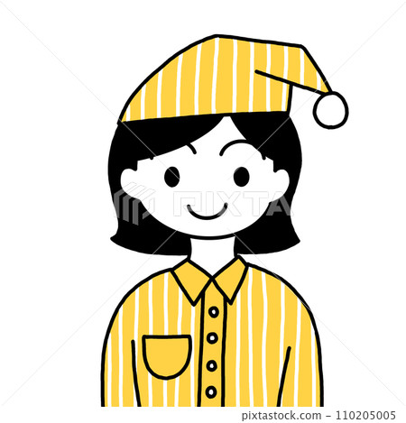 Woman in pajamas (upper body) 110205005