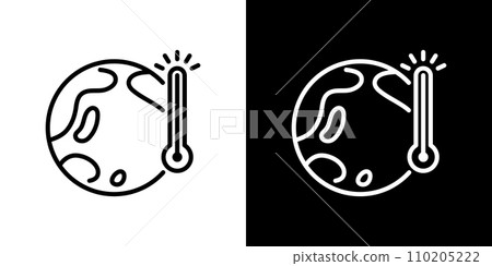 全球暖化圖標 110205222