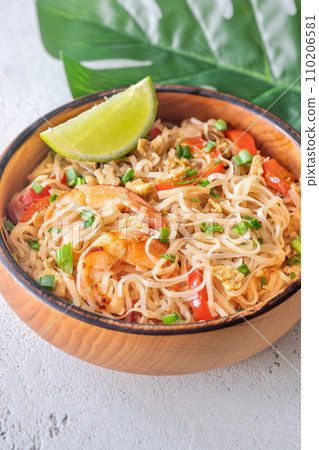 Bowl of pad thai Bowl of pad thai 110206581