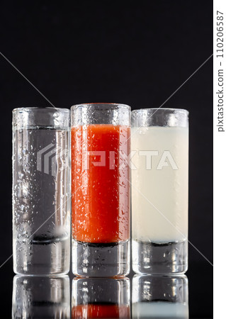 Shots of Bandera Cocktail 110206587