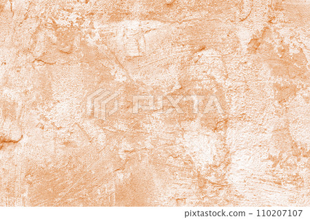 Stucco plaster surface background texture of orange and white painted cement, concrete wall 110207107