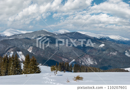 Winter snowy Carpathian mountains, Ukraine Winter snowy Carpathian mountains, Ukraine 110207601