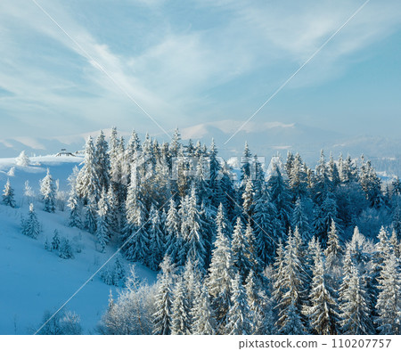 Winter mountain snowy landscape Winter mountain snowy landscape 110207757