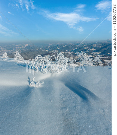 Winter mountain snowy landscape Winter mountain snowy landscape 110207758