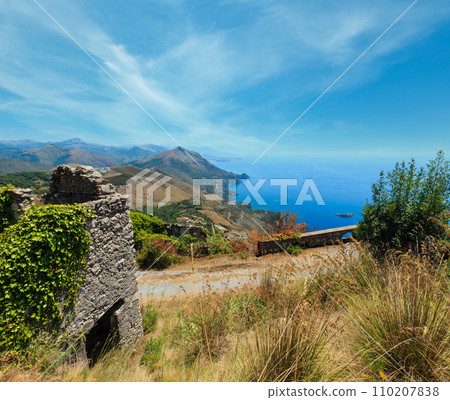 Summer Tyrrhenian sea coast, Maratea, Italy 110207838
