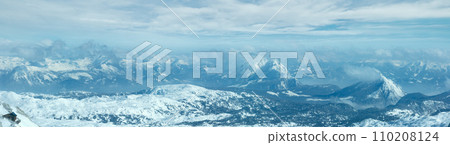 Winter Dachstein mountain massif panorama. 110208124