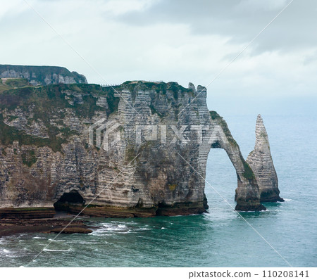 Natural cliff in Etretat, France. Natural cliff in Etretat, France. 110208141
