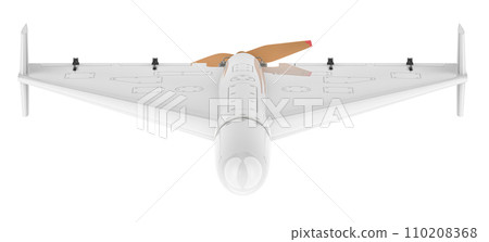Kamikaze drone, front view. 3D rendering 110208368