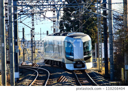 Walking along Nikko Road while looking at the cedar trees...[Limited Express Liberty] 500 series 110208404