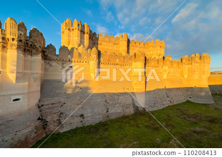 Medieval castle of Coca in Segovia, Spain. Medieval castle of Coca in Segovia, Spain. 110208413