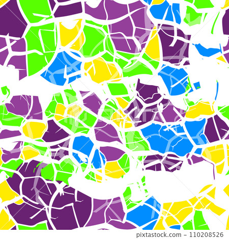 Distress Grunge Texture. Cracks colored seamless pattern. hand drawing. Not AI, Vector illustration 110208526