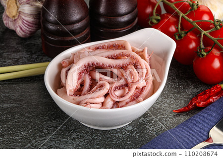 Delicous marinated squid tentacles in the bowl Delicous marinated squid tentacles in the bowl 110208674