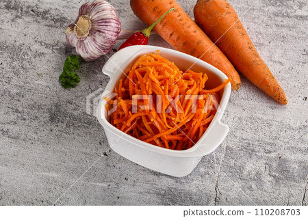 Korean carrot salad in the bowl 110208703