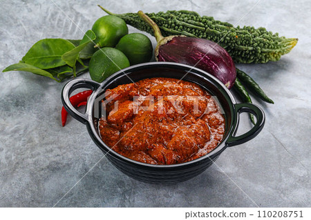Indian cuisine - butter chicken with sauce Indian cuisine - butter chicken with sauce 110208751