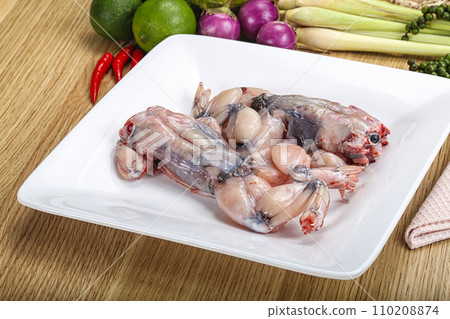 Delicous fresh raw uncooked frog 110208874