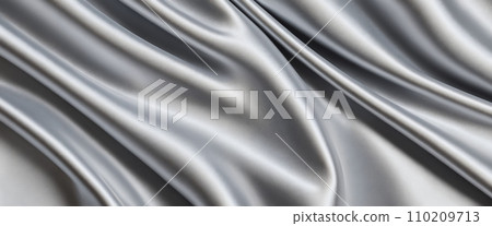 Silver crumpled fabric 110209713