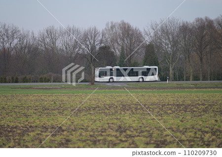 German express bus SB51 on country road near Meerbusch in Germany 110209730